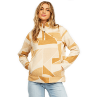 Billabong Boundary Mock Neck Fleece Pullover - Women's Vintage Gold M