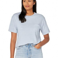 Billabong Beach Stripes Short Sleeve T-Shirt - Women's S Ice Blue