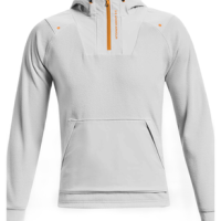 Under Armour Rush Fleece Hoodie - Men's Halo Gray / Omega Orange S