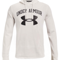 Under Armour Rival Terry Big Logo Hoodie - Men's Onyx White / Black XXL