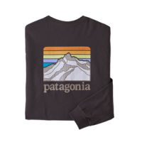 Patagonia Line Logo Ridge Long-Sleeve Responsibili-Tee-Men's XXL Basalt Brown
