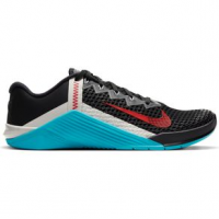 Nike Metcon 6 Training Shoe - Men's 11 Black / University Red / Light Blue Fury Regular