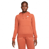 Nike Sportswear Essential Fleece Pullover Hoodie - Women's L Burnt Sunrise / Heather / White