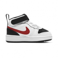 Nike Court Borough Mid 2 Shoe - Toddler 4 C White / University Red / Black Regular