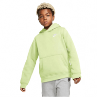Nike Sportswear Club Pullover Hoodie - Youth XS Lime Ice/white