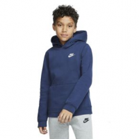 Nike Sportswear Club Pullover Hoodie - Youth YL Game Royal / White