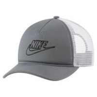 Nike Classic 99 Trucker Snapback Hat One Size Smoke Grey / White / Black