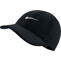 Nike Aerobill Featherlight Adjustable Cap - Women's One Size Black / Black / White