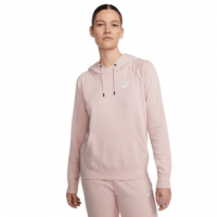 Nike Sportswear Essential Fleece Pullover Hoodie - Women's L Pink Oxford / White