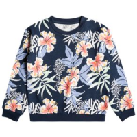 Roxy Oopsie Pullover Sweatshirt - Girls' Mood Indigo Wild Floral M