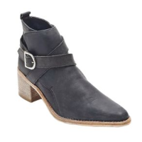 Free People Back Loop Ankle Boot Washed Black 38 Regular