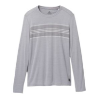 prAna Prospect Heights Graphic Long Sleeve - Men's Grey Stripe XS