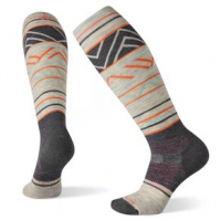 Smartwool Snow Targeted Cushion Pattern Over The Calf Sock - Women's L Medium Gray