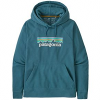 Patagonia Pastel P-6 Logo Organic Hoody - Women's L Abalone Blue