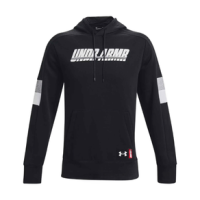 Under Armour Baseline Fleece Hoodie - Men's Black / Black / White L