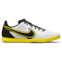 Nike Tiemp Legend 9 Club Indoor Soccer Shoe White / Dark Smoke Grey / Black / Yellow Strike 7.5 M/9 W REGULAR