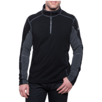 KUHL Revel 1/4 Zip Fleece - Men's Black / Steel S