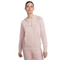 Nike Sportswear Essential Fleece Pullover Hoodie - Women's Pink Oxford / White XL