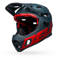 Bell Super DH Spherical Bike Helmet Matte Blue / Crimson S