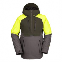Volcom Brighton Pullover Insulated Snowboard Jacket - Men's XL Dark Grey