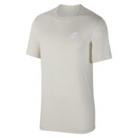 Nike Sportswear Club T-Shirt - Men's M Light Bone / White
