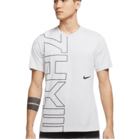 Nike Dri-fit Graphic Training T-shirt - Men's M White / Pewter Grey