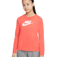Nike Long-sleeve T-shirt - Girls' Magic Ember / White S