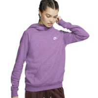 Nike Essential Funnel-Neck Fleece Hoodie - Women's Violet Shock / Htr / White L