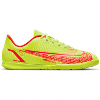 Nike Mercurial Vapor 14 Club Indoor Soccer Shoe 2Y Volt/Bright Crimson Regular
