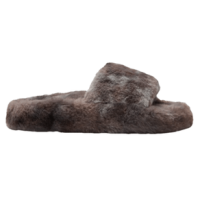 Roxy Slippy Fur Slider Sandal - Women's Grey 8