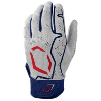 EvoShield Adult Pro-SRZ Batting Gloves Navy / Scarlet M