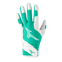 Mizuno Finch Softball Padded Batting Glove - Women's White / Mint XS