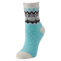 Sofsole Fireside Fairisle Cuff Crew Sock - Women's FRO/BLU One Size