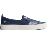 Sperry Crest Twin Gore Camo Metallic Leather Slip On Sneaker - Women's Classic Navy 8 Regular