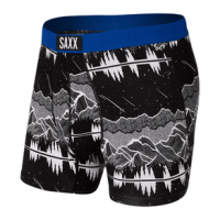 Saxx Vibe Modern Fit Boxer - Men's M Black Glacier Skies