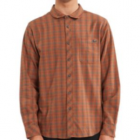 Billabong Coastline Flannel Shirt - Men's XXL Orange Rust