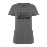 Black Diamond Rise And Climb Tee Shirt - Women's Charcoal Heather XS