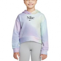 Nike French Terry Pullover Hoodie - Girls' Regal Pink / Copa / Black XS