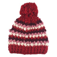 Chaos Aardvark Knit Beanie - Girls' Maroon / Red / Pink / White One Size