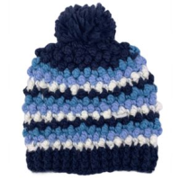 Chaos Aardvark Knit Beanie - Girls' Dark Blue / Turquiose / Light Blue / White One Size