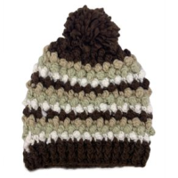 Chaos Aardvark Knit Beanie - Girls' Brown / Mint / Light Green / White Stripe One Size