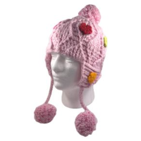 Chaos Aardvark Knit Beanie - Girls' Light Pink Floral One Size