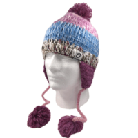Chaos Aardvark Knit Beanie - Girls' Purple / Light Pink / Light Blue / Olive One Size