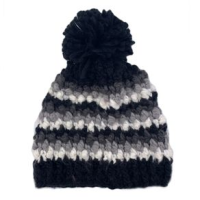 Chaos Aardvark Knit Beanie - Girls' Black / Dark Grey / Light Grey / White Stripe One Size