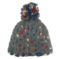 Chaos Aardvark Knit Beanie - Girls' Light Grey Hearts One Size