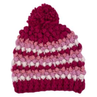 Chaos Aardvark Knit Beanie - Girls' Magenta / Orangish Pink / Light Pink / White Stripe One Size