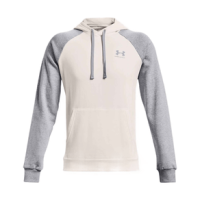 Under Armour Rival Fleece Colorblock Hoodie - Men's Onyx White / Mod Gray L