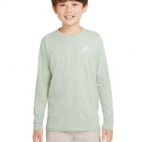 Nike Embroidered Futura Long-sleeve T-shirt - Boys' S Seafoam