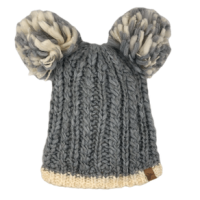 Chaos Aardvark Knit Beanie w/ Pom Grey / Cream One Size