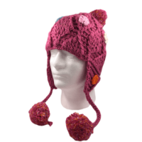 Chaos Aardvark Knit Beanie - Girls' Dark Pink Floral One Size